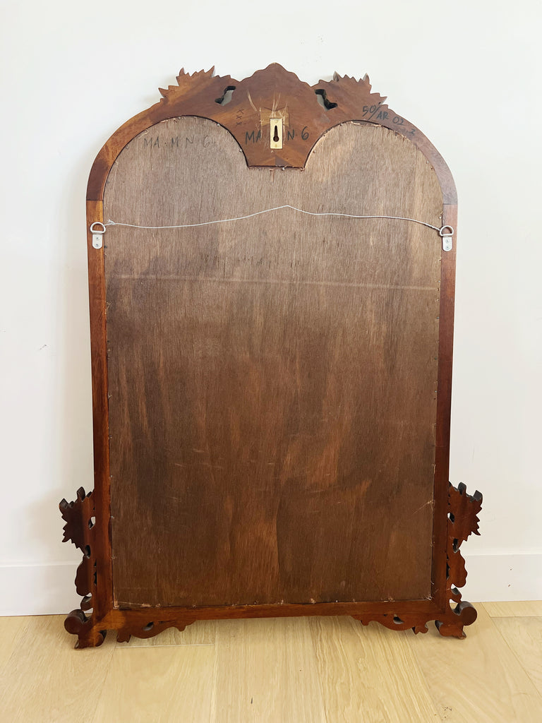 Rococo Carved Mahogany Beveled Wall Mirror