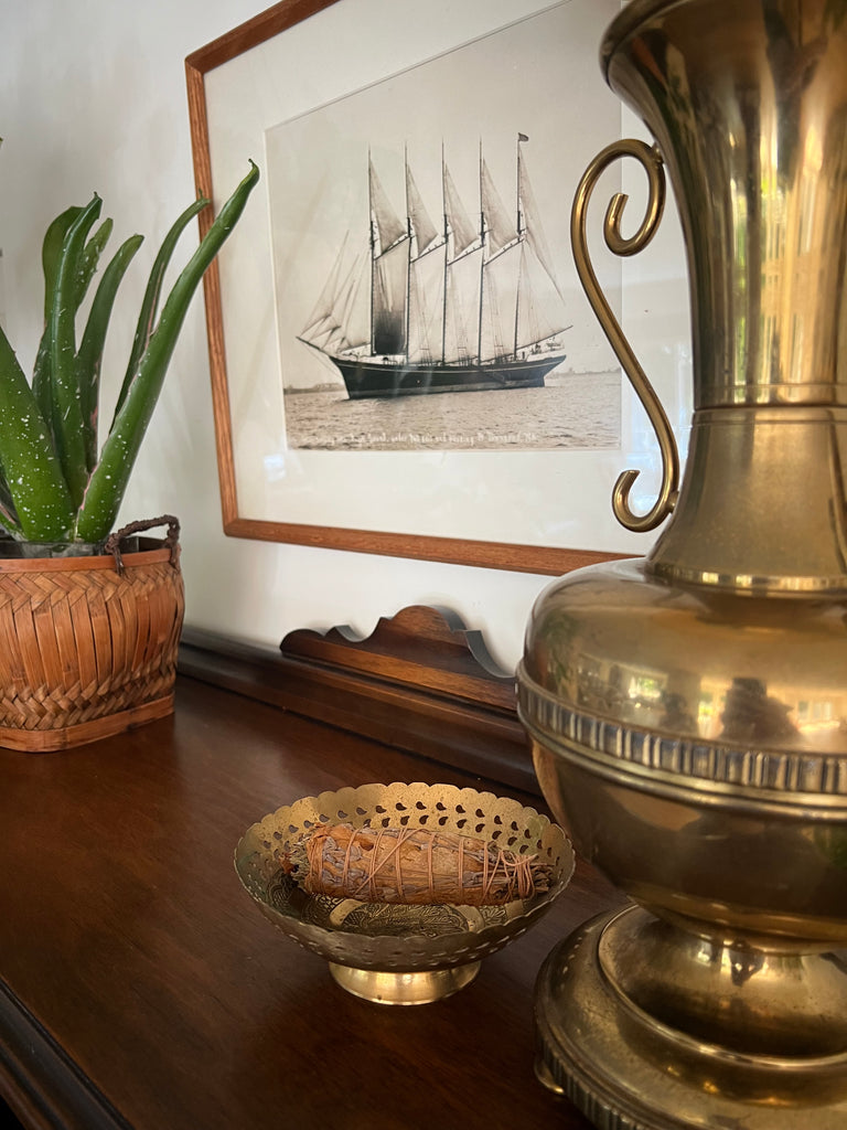 Stiffel Antique Brass Trophy Table Lamp