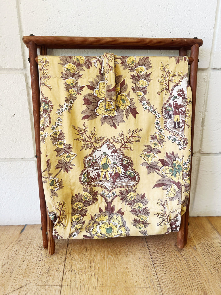 Vintage Wooden Folding Storage Basket