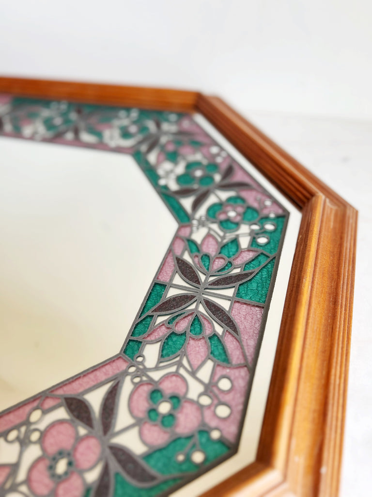 Octogan Stain Glass Mirror