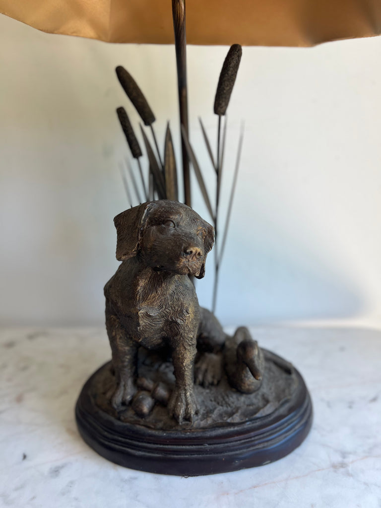 Antique Bronze Labrador Table Lamp