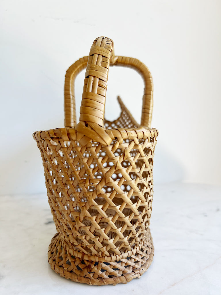 Vintage Wicker Basket Caddy