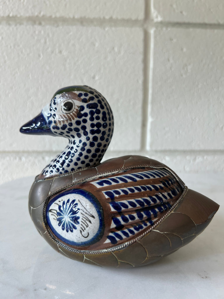 Handcrafted Vintage Tonala Brass Duck