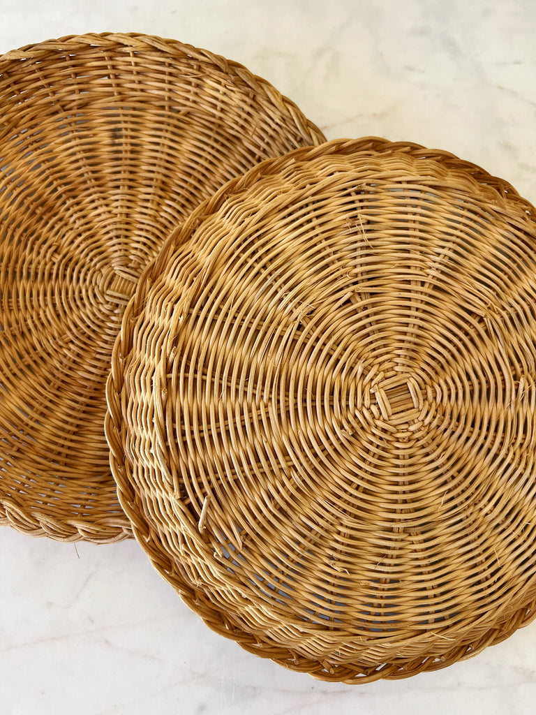 Vintage Wicker Basket Plate