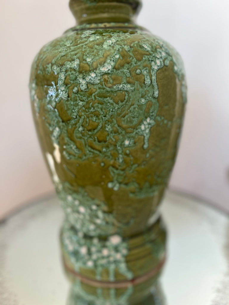 Green Glazed Porcelain Jar Lamp