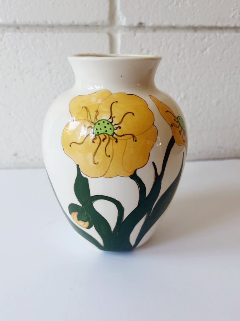 Hand-painted Poppy Vase