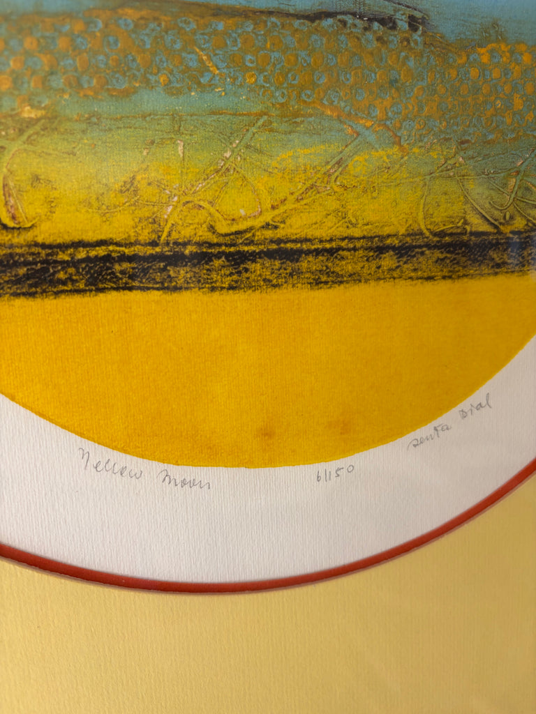 Framed & Matted Original Artwork “Yellow Moon”