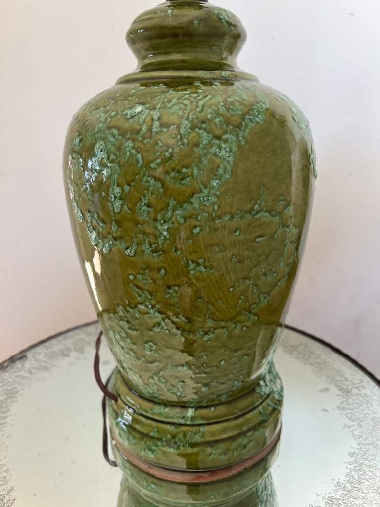 Green Glazed Porcelain Jar Lamp
