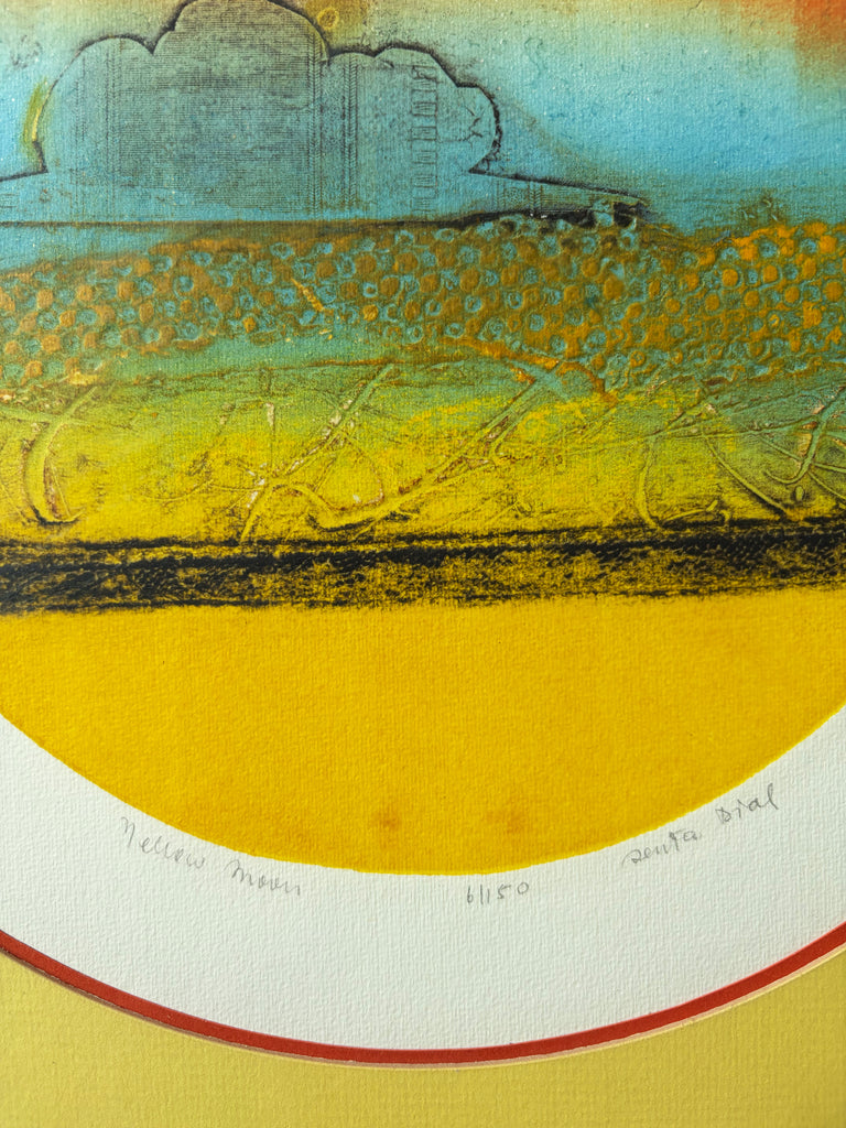 Framed & Matted Original Artwork “Yellow Moon”