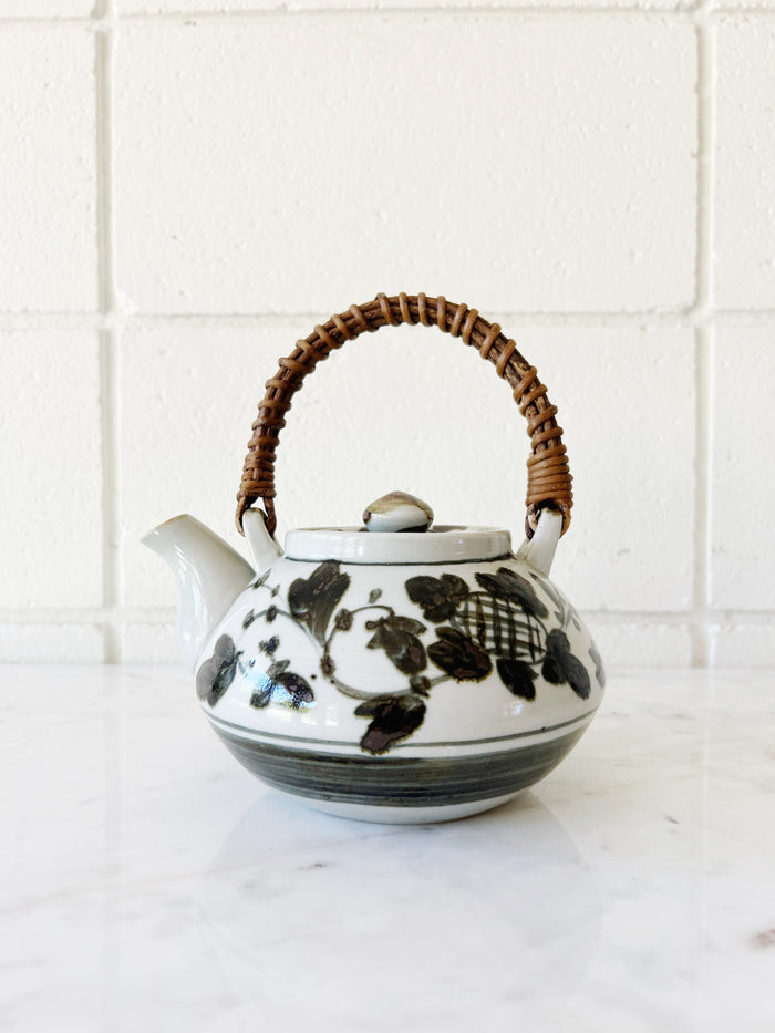 Hand-painted Japanese Woven Teapot