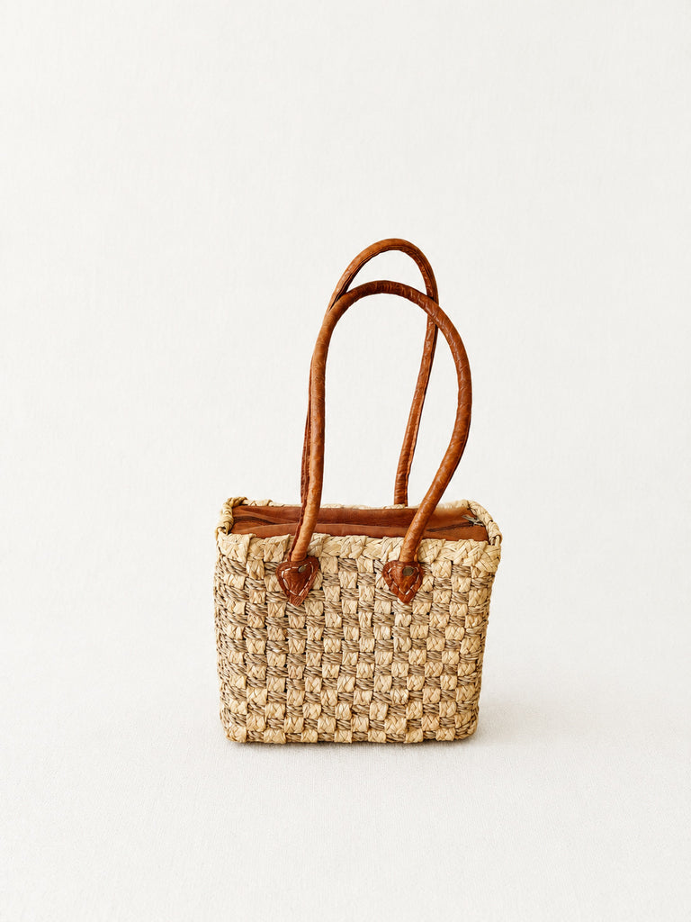 Vintage Handwoven Italian Leather Strap Shoulder Bag