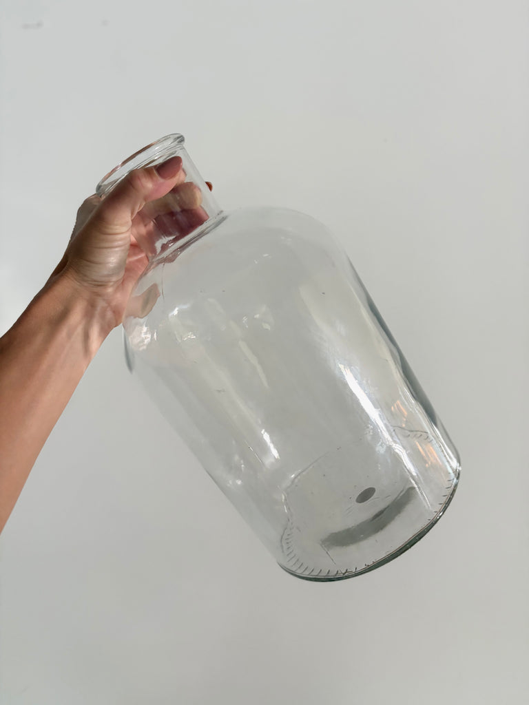 Clear Recycled Glass Apothecary Vase Jug