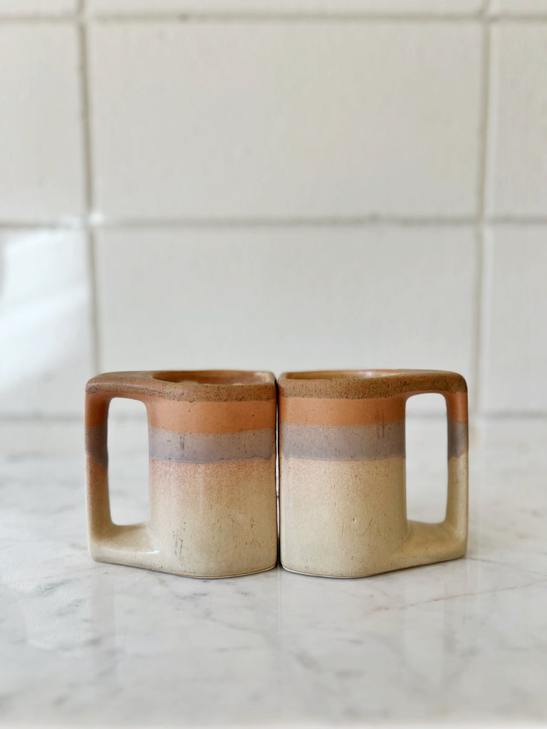 Vintage Bookend Studio Pottery Mugs