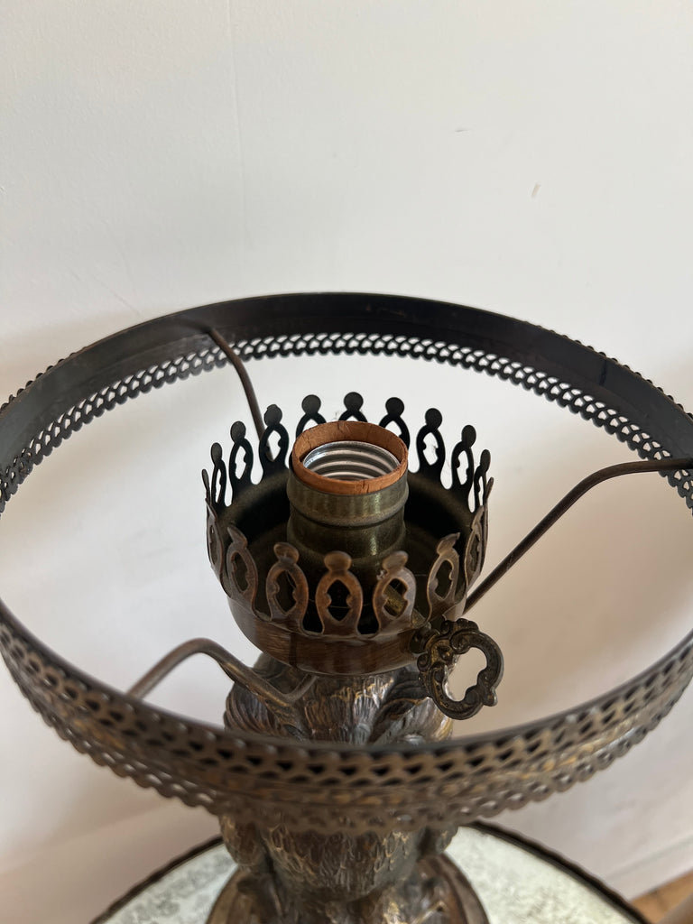 Vintage Bronze Owl Lamp by Loevsky & Loevsky