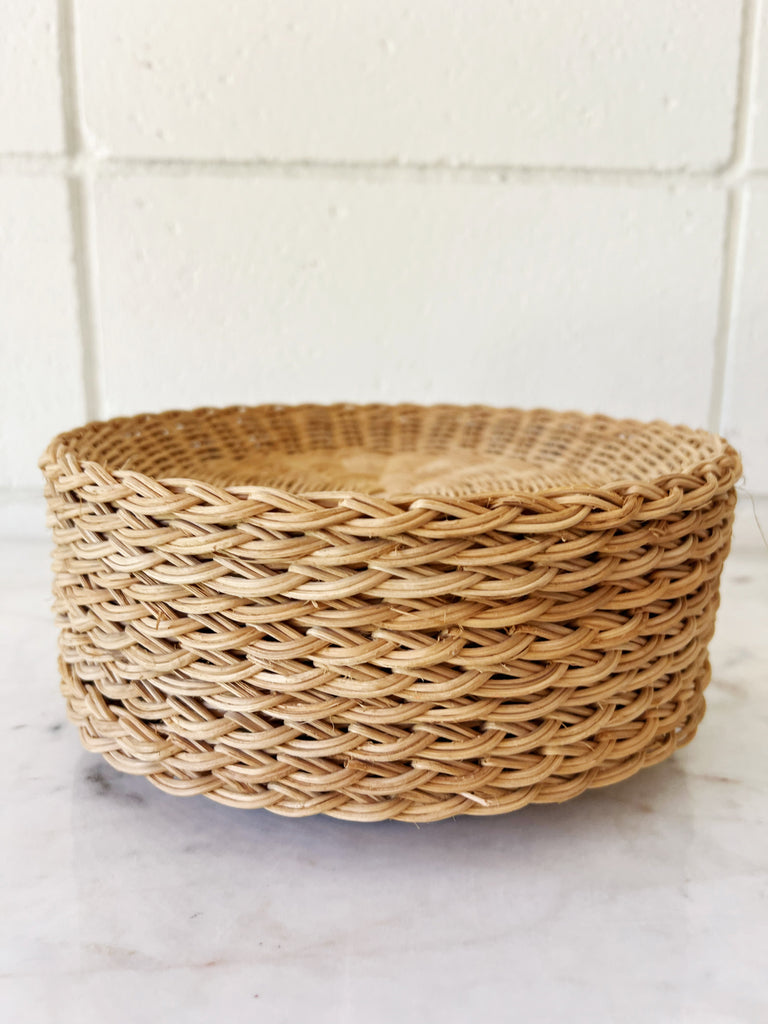 Vintage Wicker Basket Plate