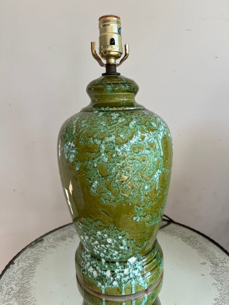 Green Glazed Porcelain Jar Lamp
