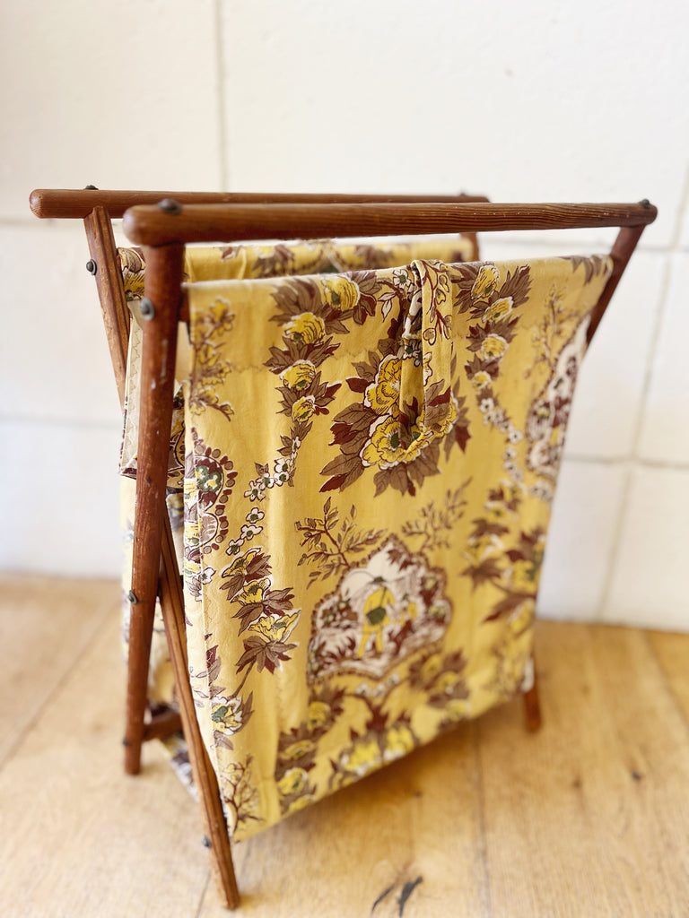 Vintage Wooden Folding Storage Basket