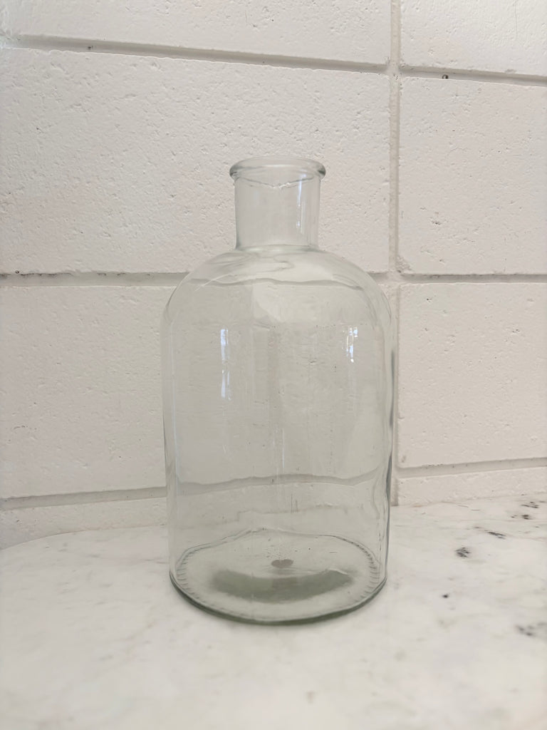 Clear Recycled Glass Apothecary Vase Jug
