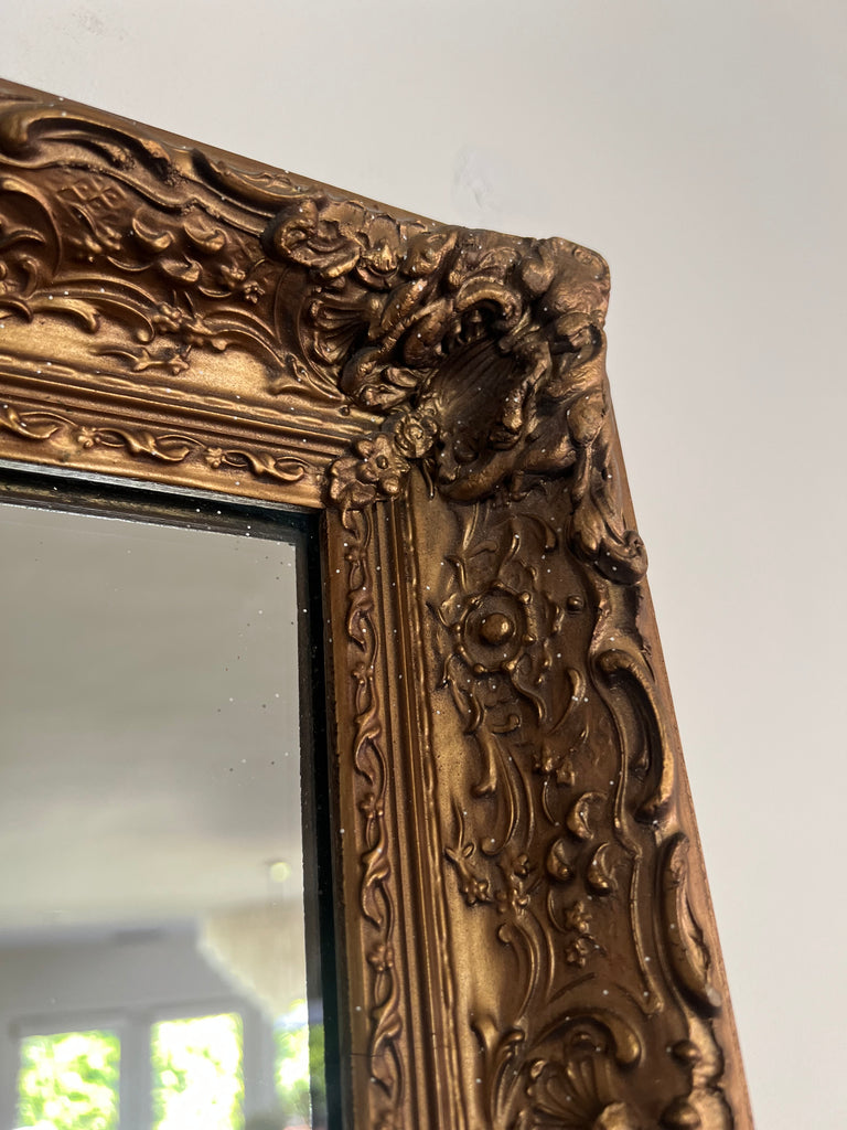 Antique French Gold Gilted Ornate Mirror