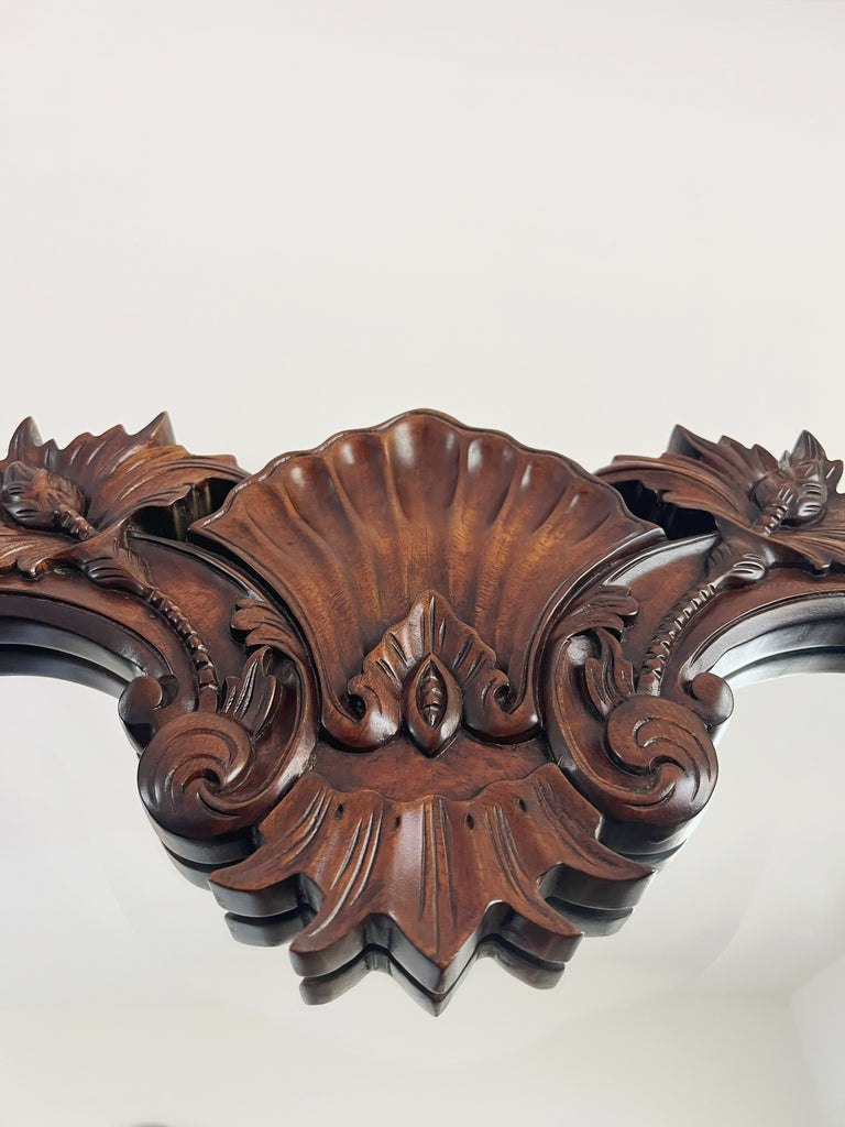 Rococo Carved Mahogany Beveled Wall Mirror