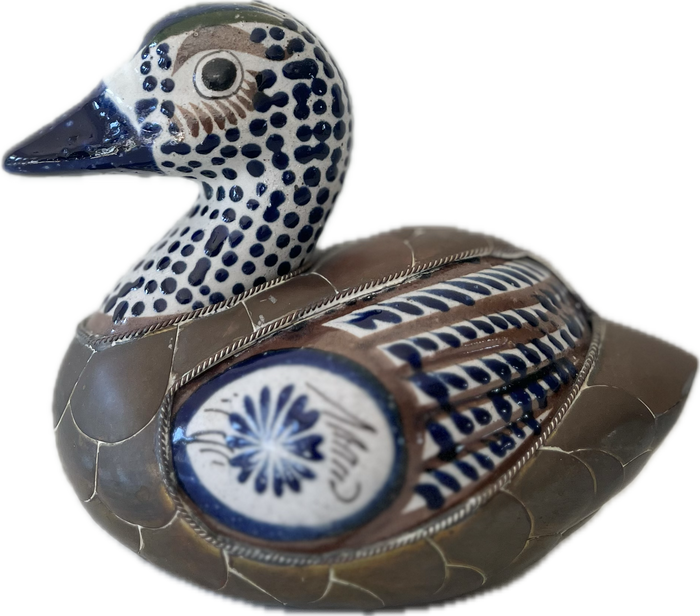 Handcrafted Vintage Tonala Brass Duck