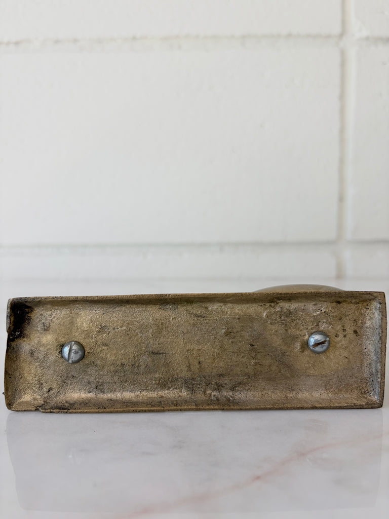 Vintage Brass Swan Mounted Pair