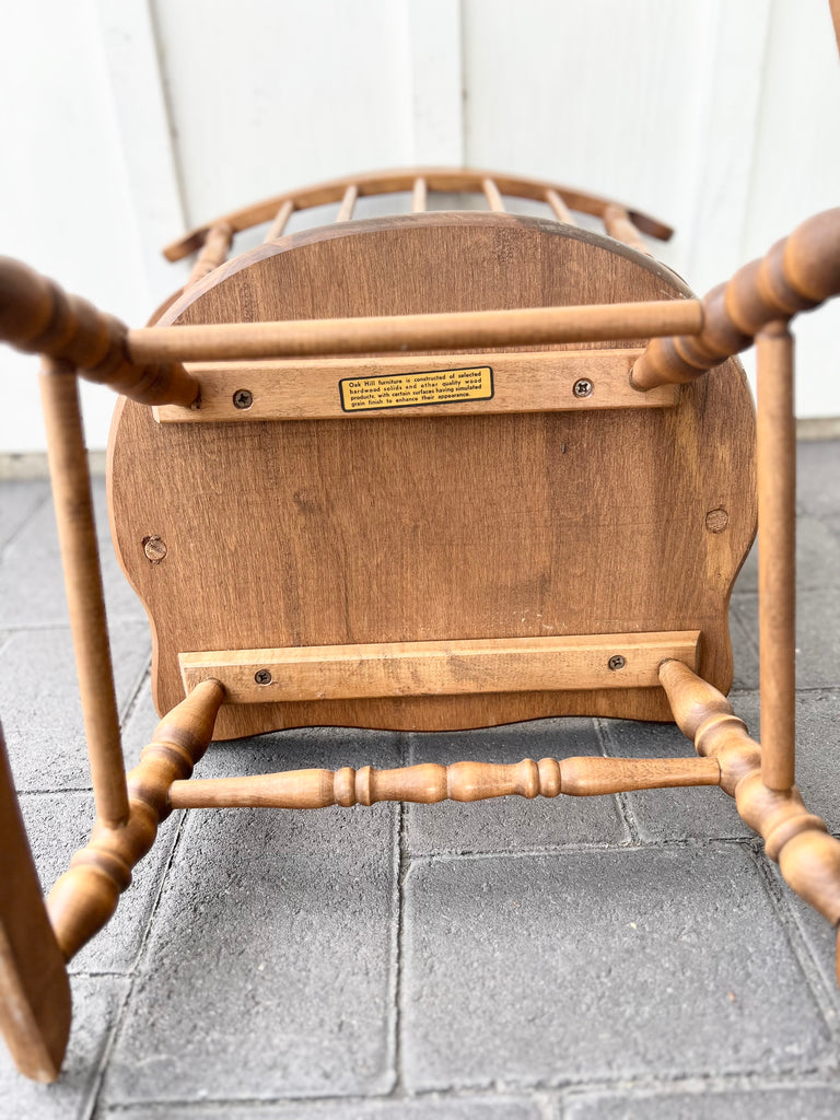 Vintage Oak Hill Children’s Spindle Rocking Chair