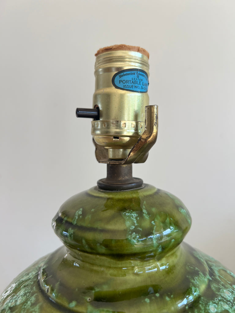 Green Glazed Porcelain Jar Lamp