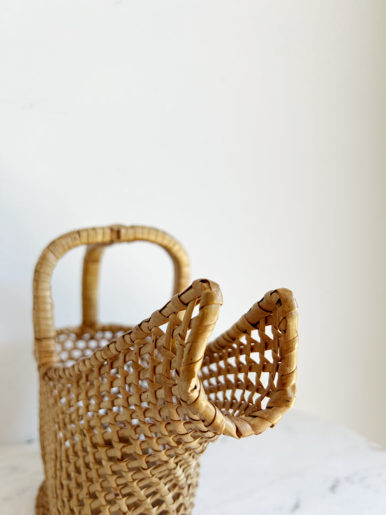 Vintage Wicker Basket Caddy
