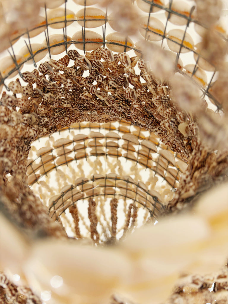Tiered Layered Shell Chandelier