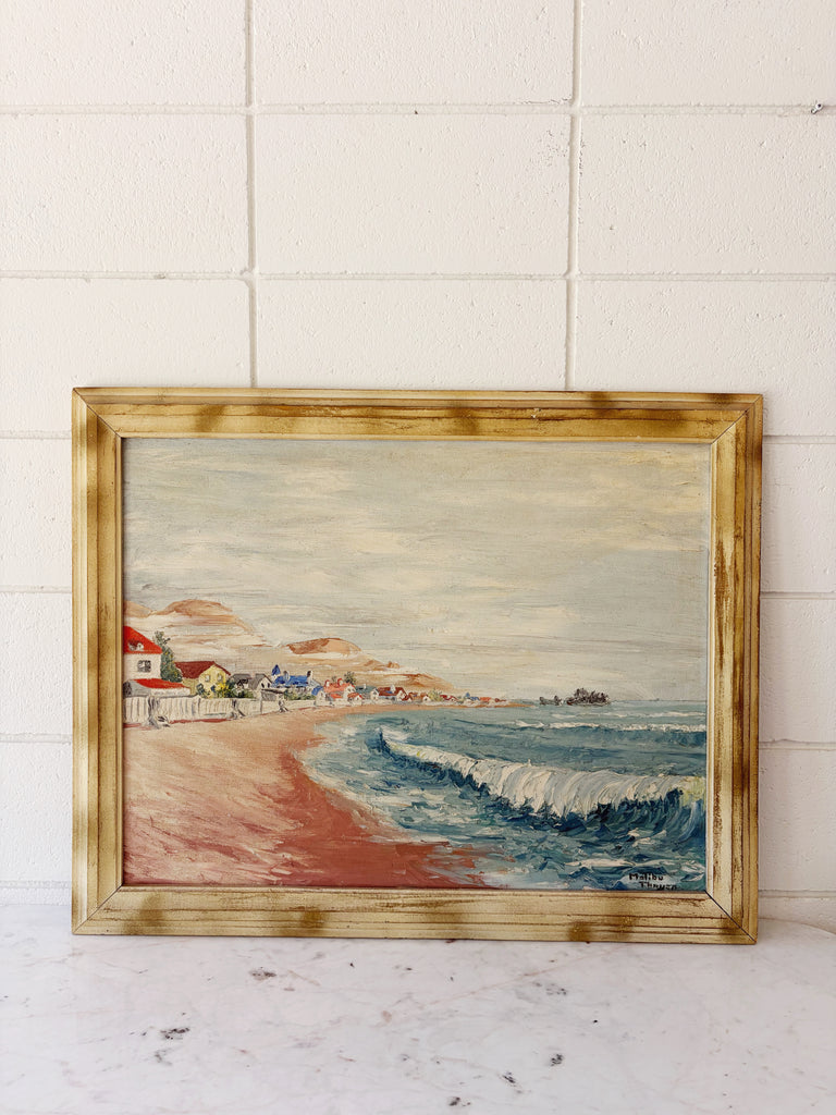Framed Original Painting Malibu Seascape