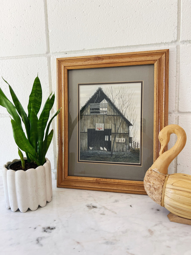 Framed Country Farmhouse Barn Scene Print