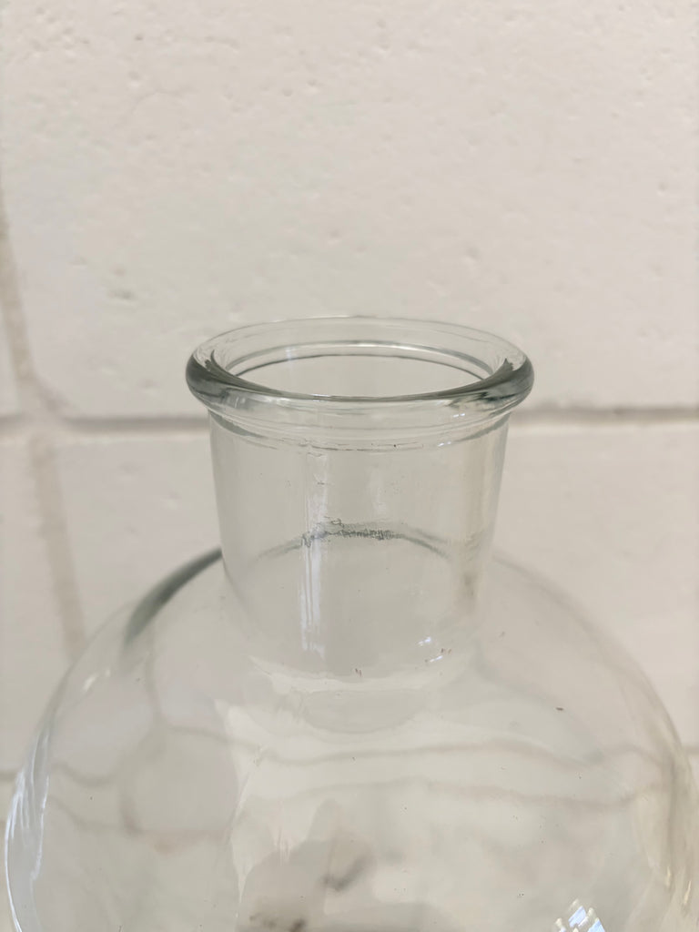Clear Recycled Glass Apothecary Vase Jug