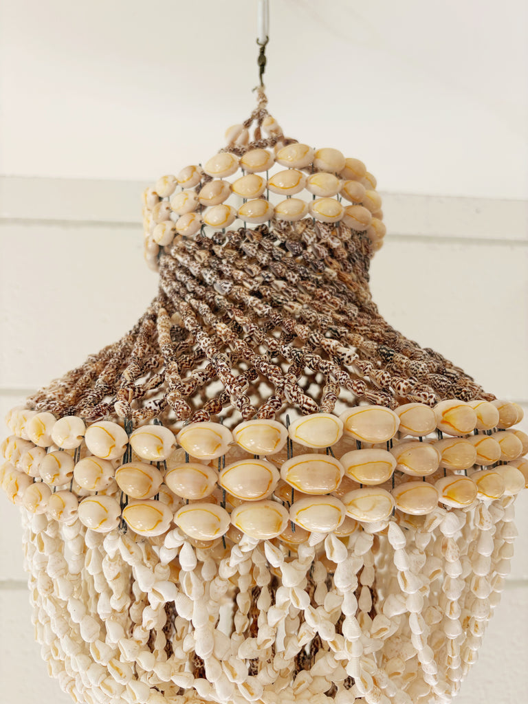Tiered Layered Shell Chandelier