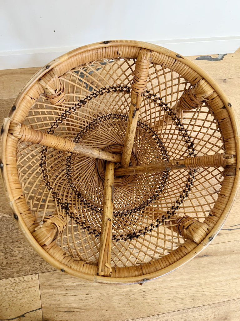 1970’s Wicker Round Accent Drum