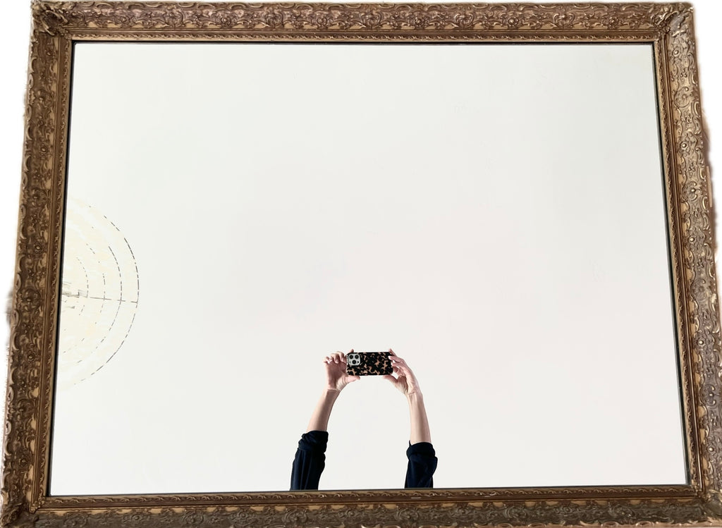 Antique French Gold Gilted Ornate Mirror