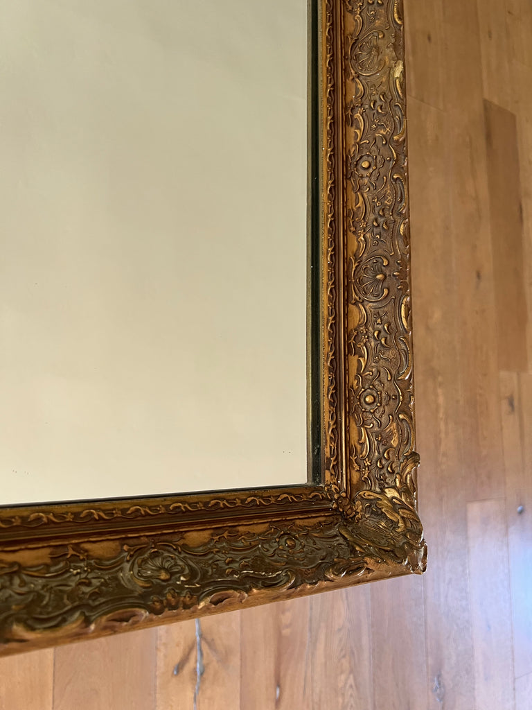 Antique French Gold Gilted Ornate Mirror