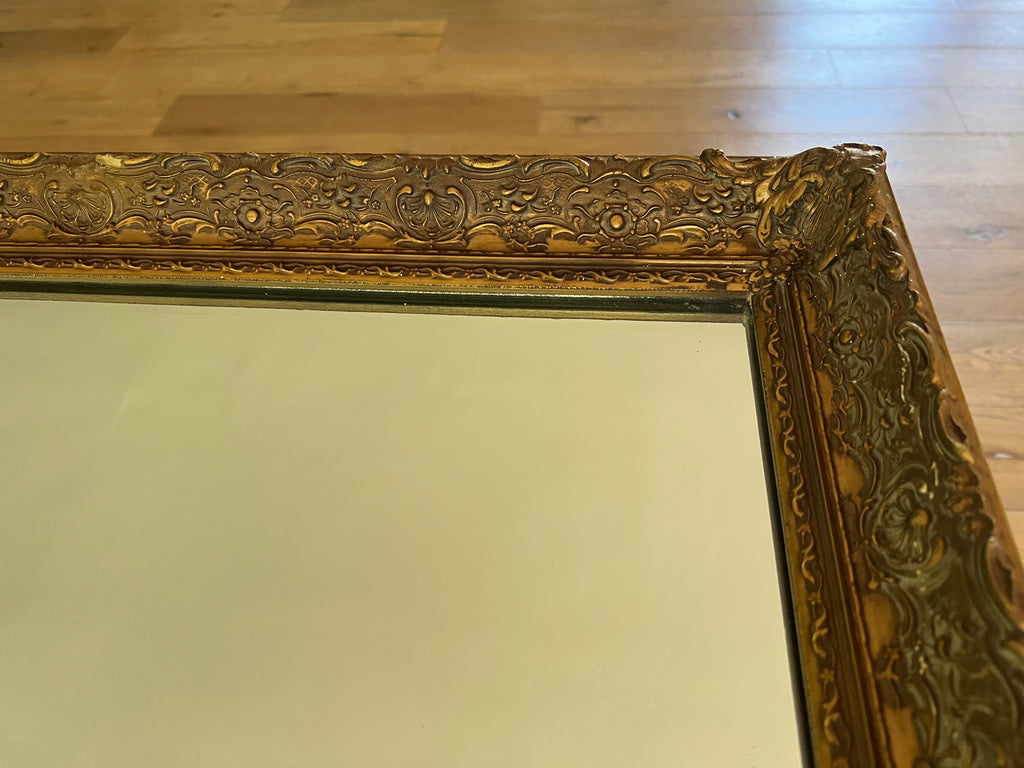 Antique French Gold Gilted Ornate Mirror