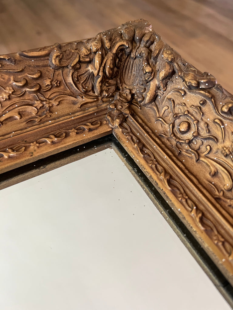 Antique French Gold Gilted Ornate Mirror