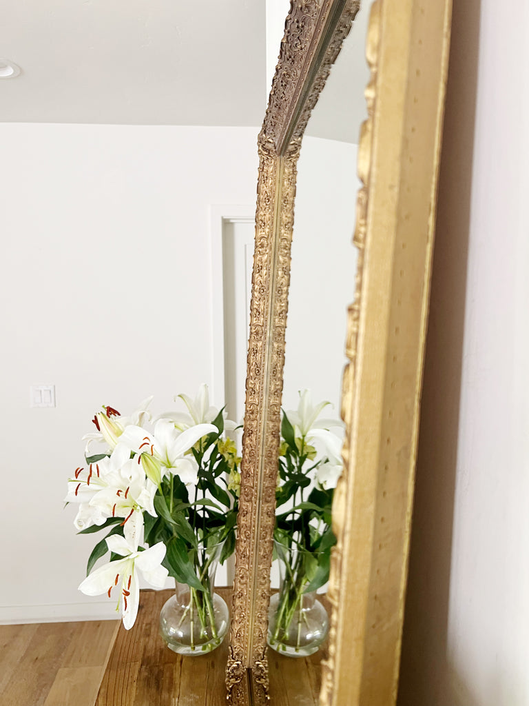 Antique French Gold Gilted Ornate Mirror