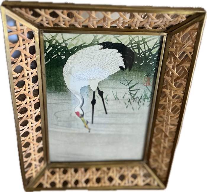 Woven Frame Japanese Fishing Crane