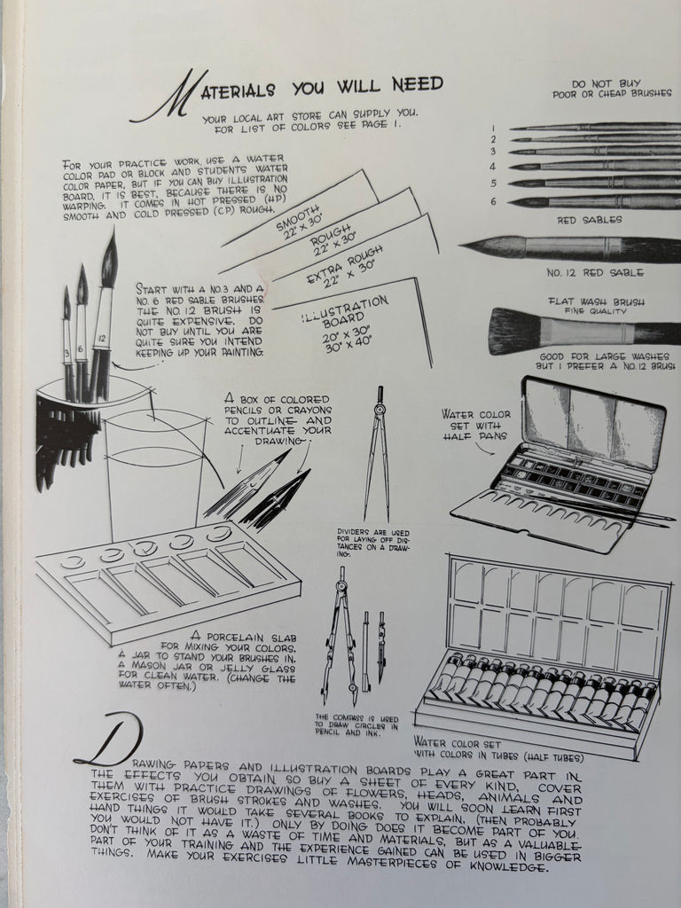 Vintage Art Instruction Book Set Published by Walter T. Foster
