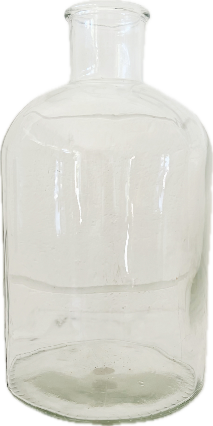 Clear Recycled Glass Apothecary Vase Jug