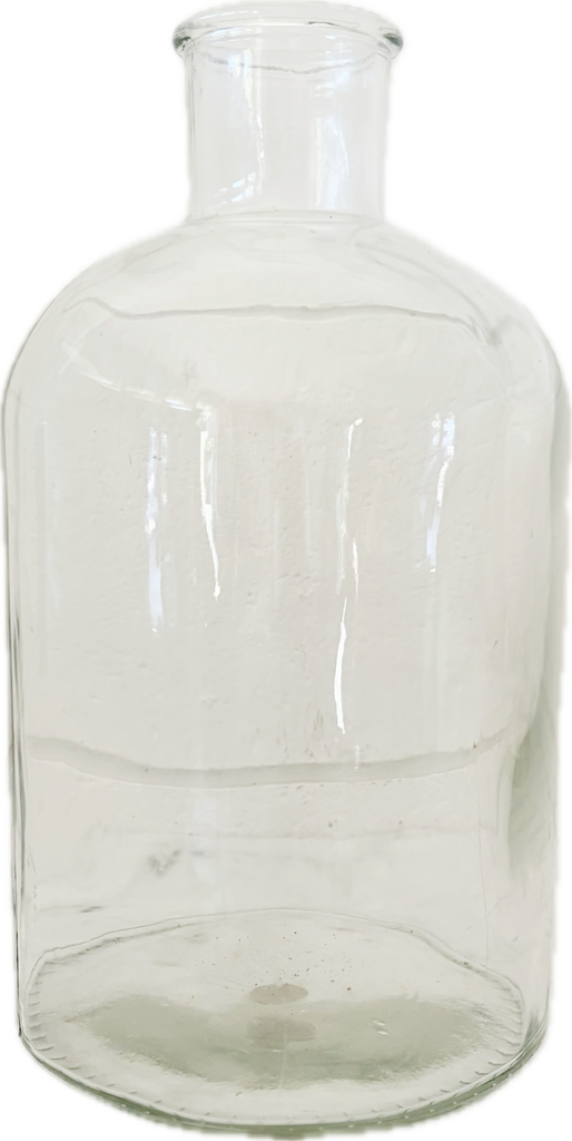 Clear Recycled Glass Apothecary Vase Jug