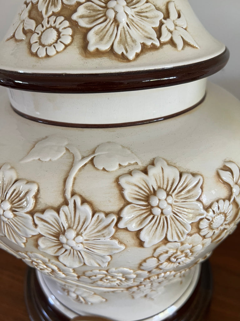 Vintage Floral Embossed Table Lamps