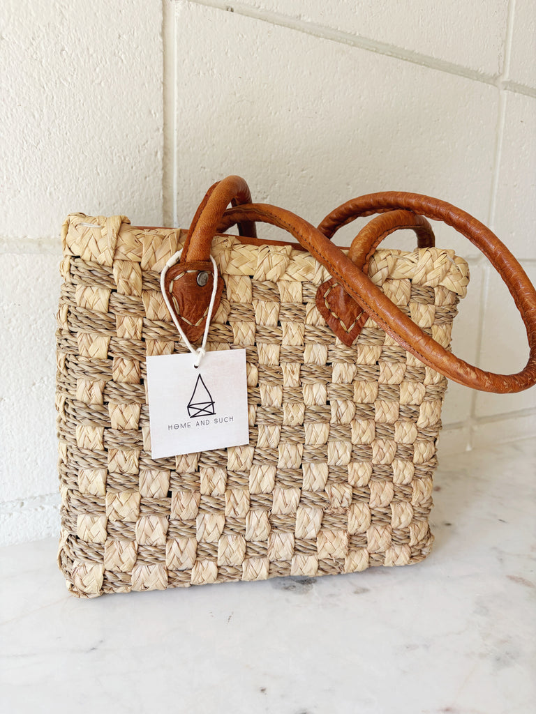 Vintage Handwoven Italian Leather Strap Shoulder Bag