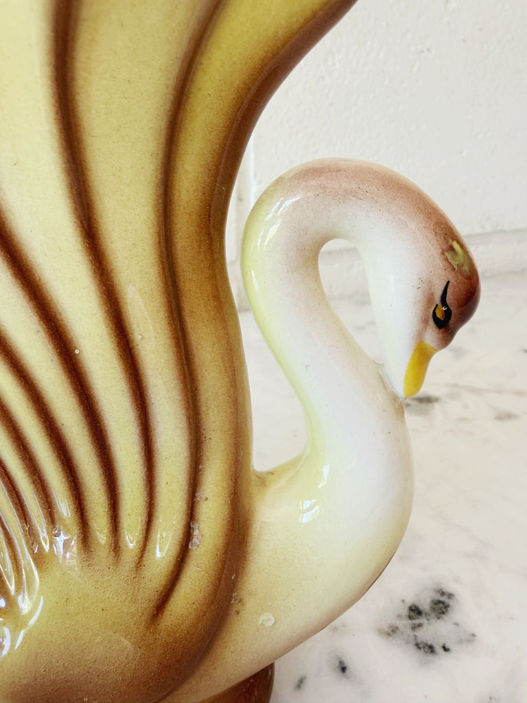 Vintage Ceramic Swan Vase