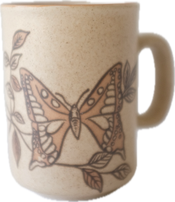 Stoneware Butterfly Mug