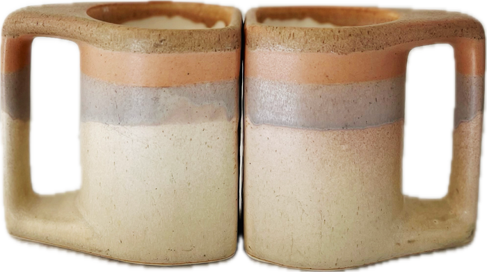 Vintage Bookend Studio Pottery Mugs