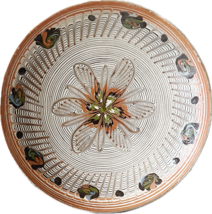 Horezu Ceramic Plate Natural
